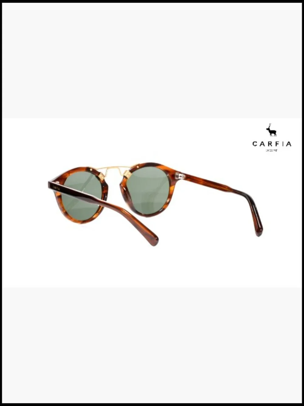 Retro Round Double Bridge Polarized Sunglasses Men Acetate UV Protection
